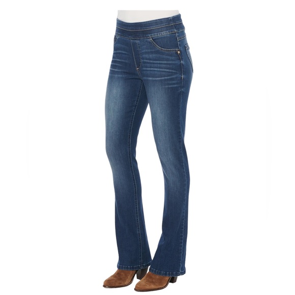 246 Wit & Wisdom Glider High Rise Itty Bitty Boot Mid Blue Artisanal Jean - Picture 16 of 16